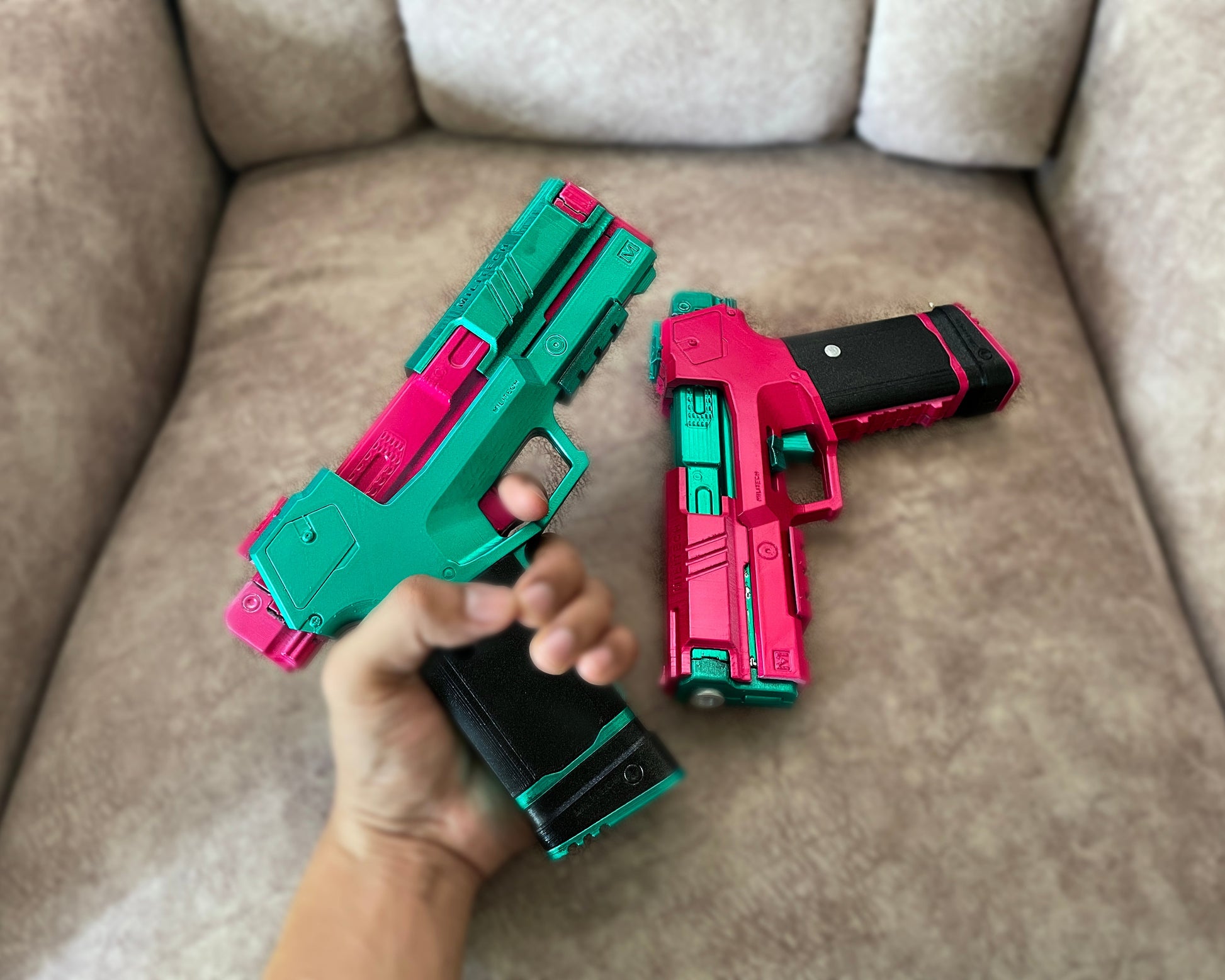 green rebecca handgun cosplay props